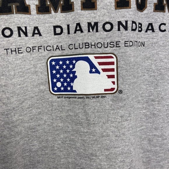 Arizona Diamondbacks 2001 World Series Champs Clubhouse T Shirt Vtg MLB Sz XL - Picture 2 of 5